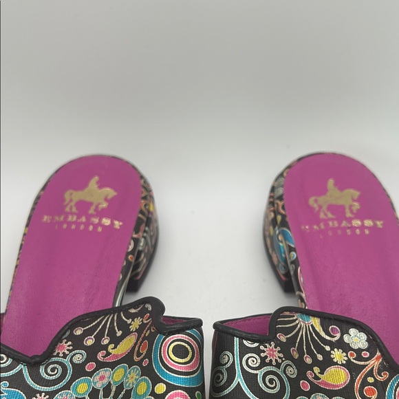 Embassy London Vivid Jewel Toned Mules Slides Sandals Shoes **Size 30/US 8**🌸🌸 - Picture 7 of 9